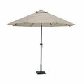 Grilltown J & J Global 9 ft. Steel Grey Umbrella GR2669813